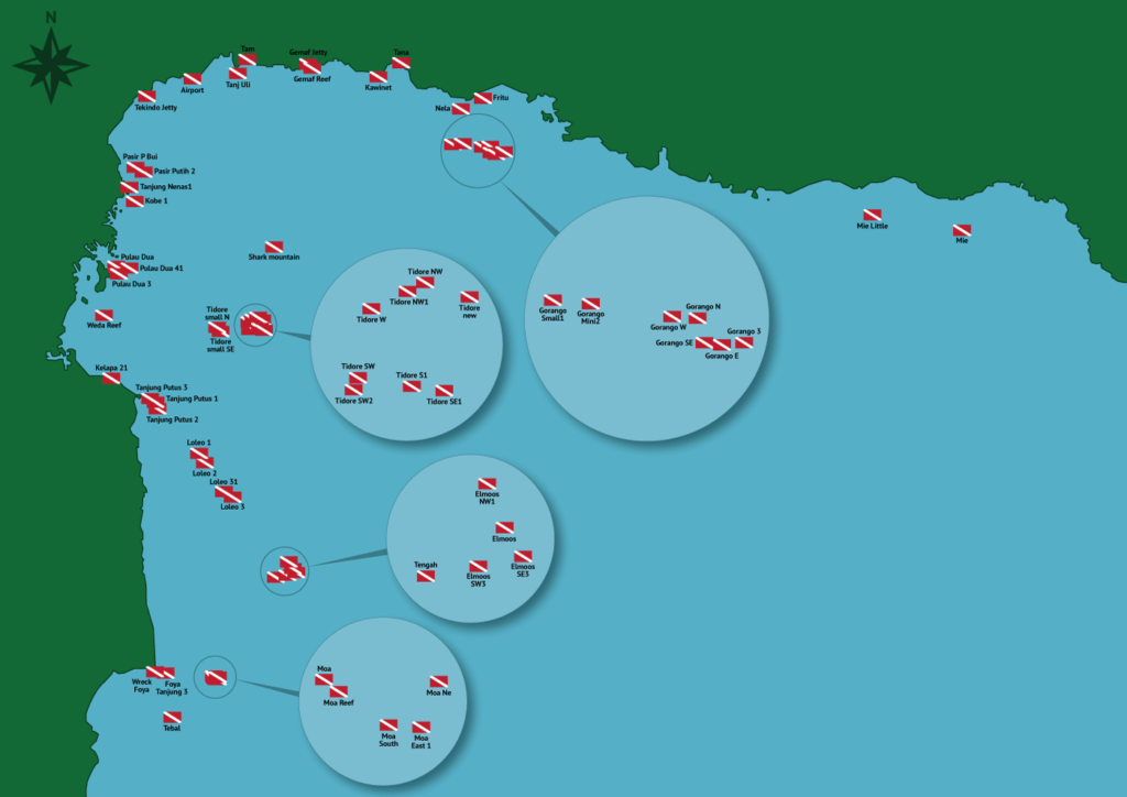 Dive sites Weda